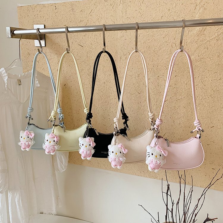 Women's Single Shoulder Crossbody Bag with Zipper Closure - Summer 2026 Medium Size - Beige,Black,Yellow,Blue,Pink - Medium